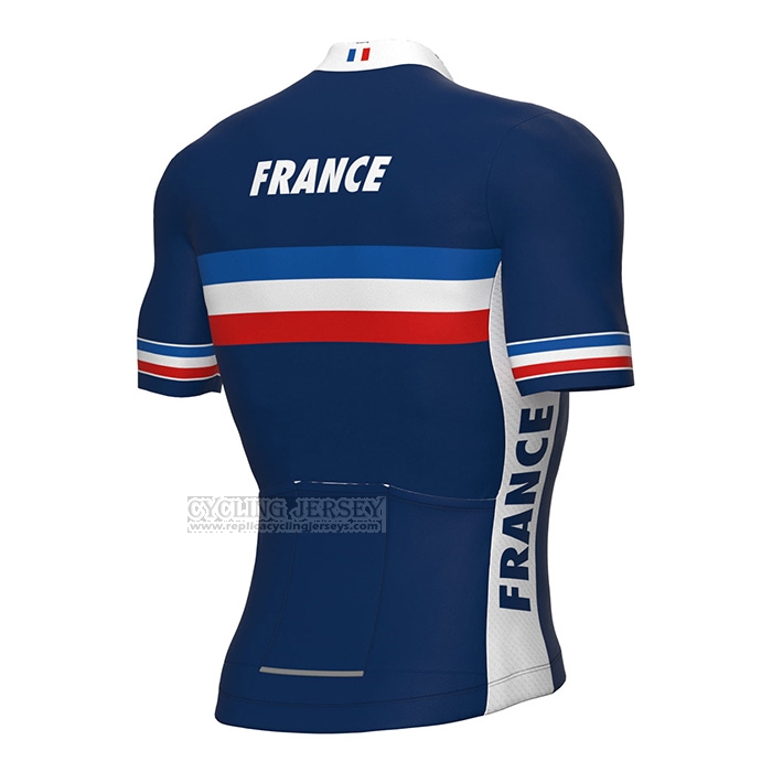 2022 Cycling Jersey France Blue Short Sleeve and Bib Short